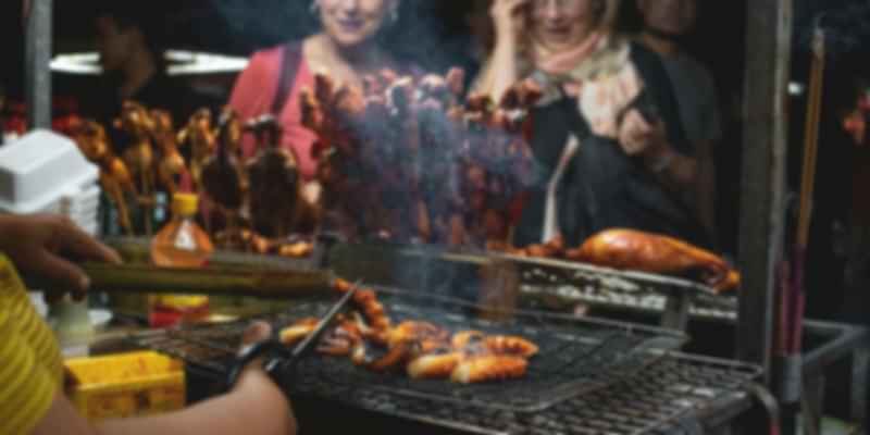street food stall in vietnam